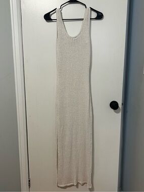 Shade & Shore Cream knit cover up dress